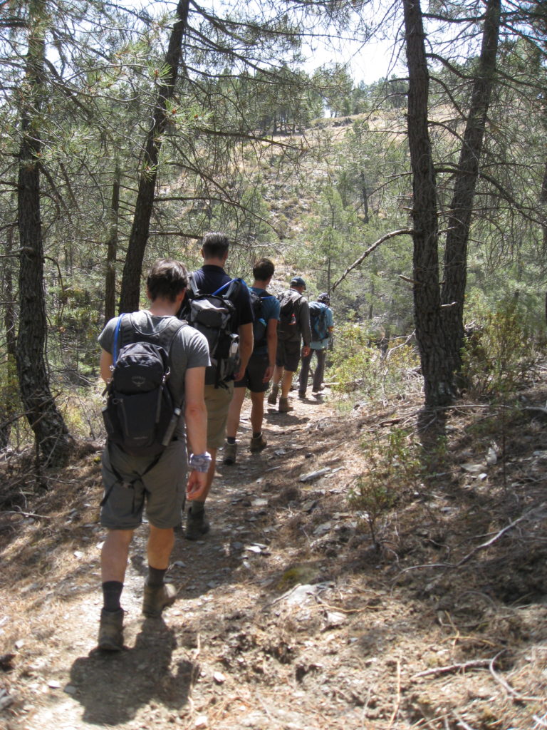 Trailgroep in Spanje